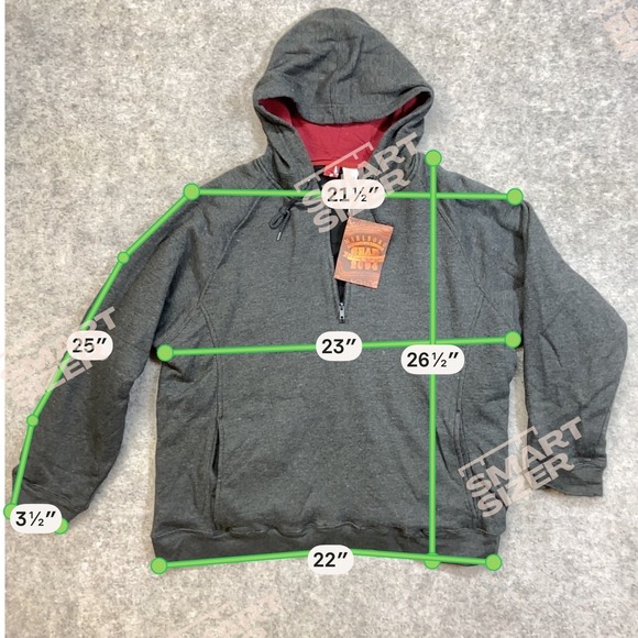 Mens Marlboro Gear 2004 Quarter Zip Hoodie Charcoal Gray Mens XL NWT Vintage - Picture 7 of 8